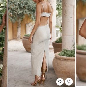 12th Tribe | Dresses | 2th Tribe Josefine Silver Shimmer Cutout Dress
